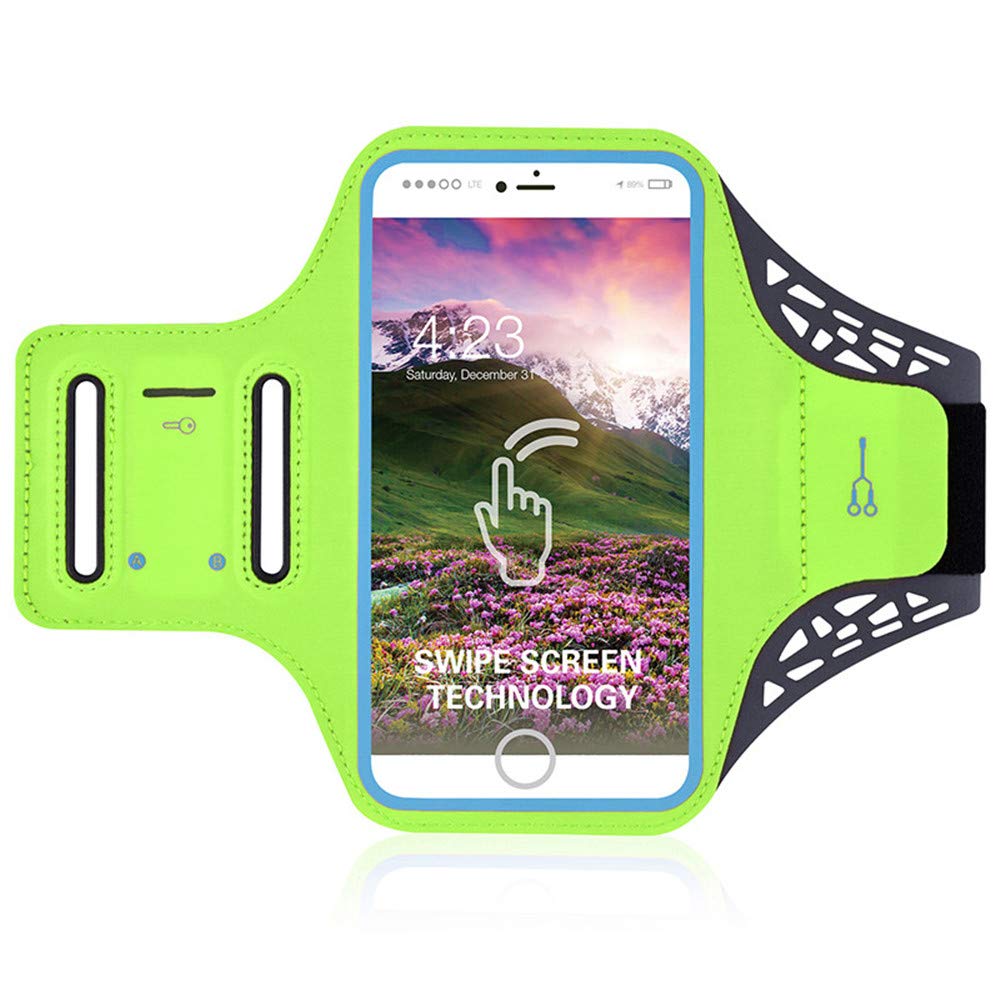 [Australia - AusPower] - EXTREMEWORLD Waterproof Cell Phone Armband Case Holder Running Arm Band,Green Green 