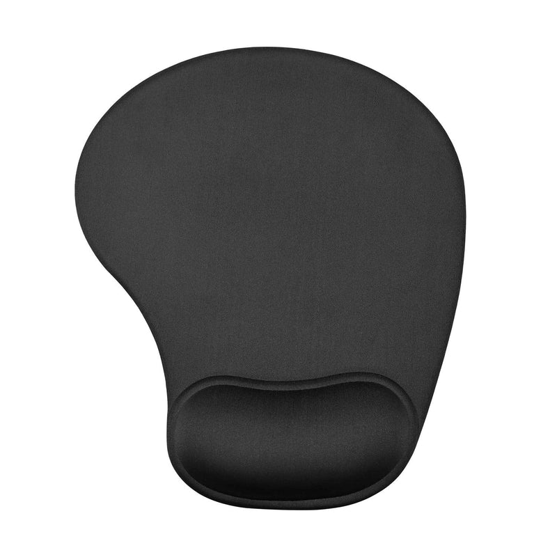 [Australia - AusPower] - JSD Gel Mouse Pad with Wrist Support Wrist Rests 10.00×9.25×1.3 inches (Black, 1 Pack) Black 1 Pack 