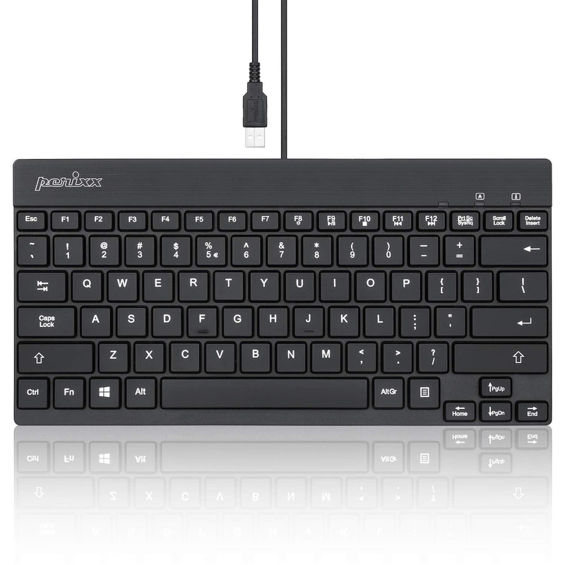 [Australia - AusPower] - Perixx PERIBOARD-326 Wired Mini Backlit USB Keyboard with Low Profile Keys, US English Layout (11607) backlit - USB 