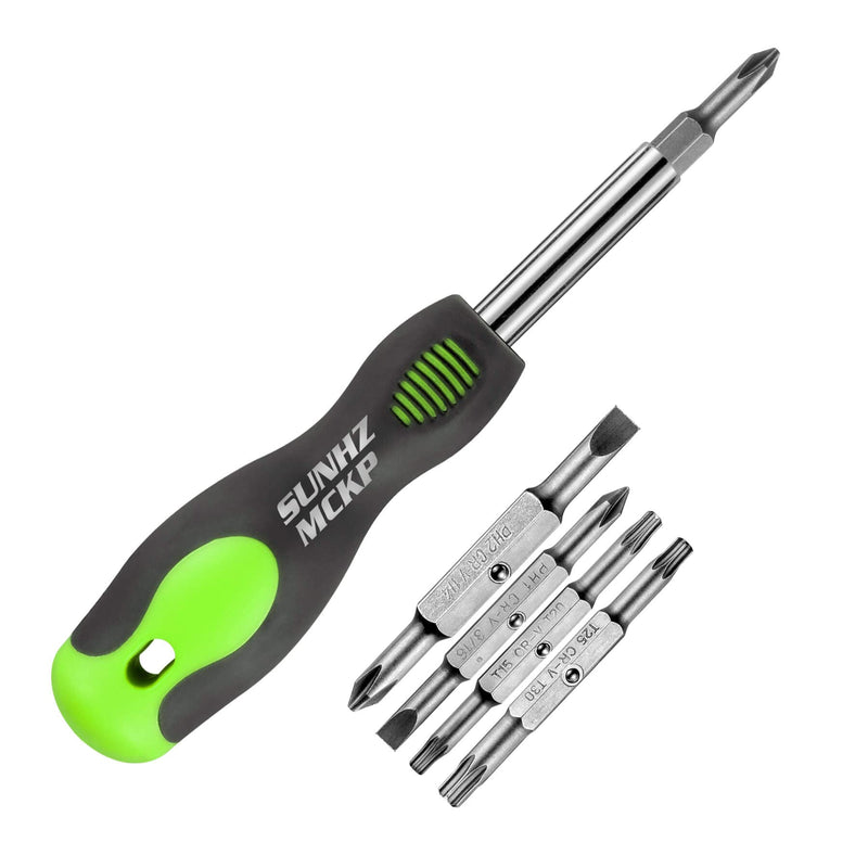 [Australia - AusPower] - SUNHZMCKP 8 in 1 Screwdriver, Portable multi-purpose screwdriver?High- Strength Bits, Phillips, Slotted, Torx?Suitable for outdoor and daily repair tools,The best tool gift 