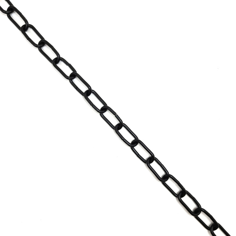 [Australia - AusPower] - #100 x 10 ft. Hobby/Craft Oblong Decorator Steel Chain, Black, 0.087" Diameter, 10ft Length, 13 lbs Load Capacity 
