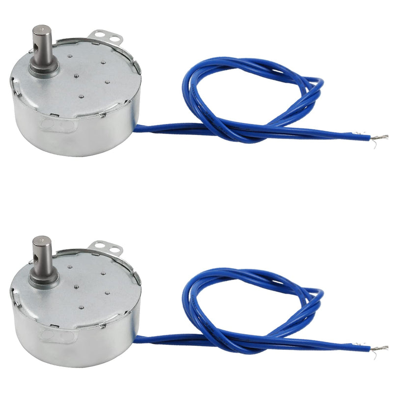 [Australia - AusPower] - Fielect 2Pcs Synchronous Motor AC 110V 0.8-1RPM Synchron Motor Turntable Motor CW/CCW Direction 4W TYC-50 Horizontal Hole Shaft 0.8-1RPM CW/CCW 2Pcs 