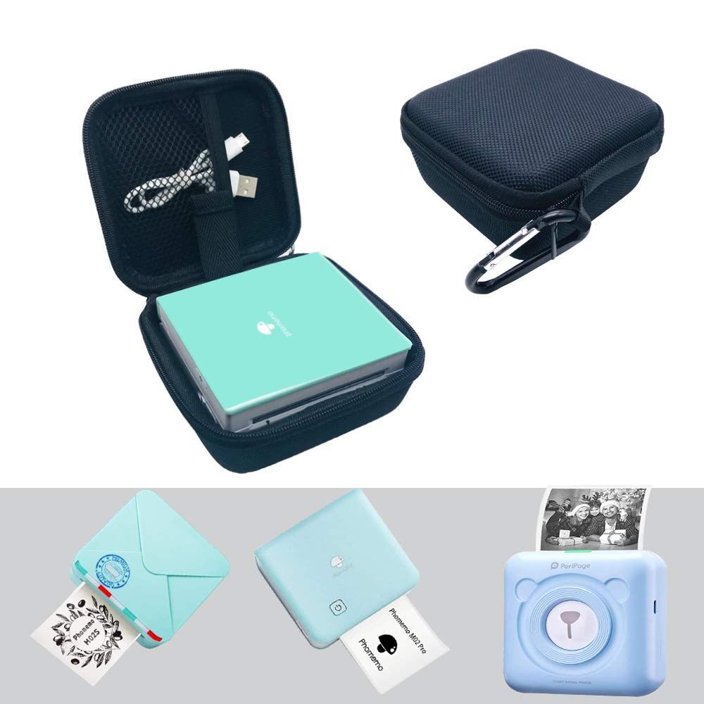 [Australia - AusPower] - Mini Photo Printer Case for Phomemo M02S and M02 Pro Pocket Printer,PeriPage Printer A6 and PAPERANG Thermal Label Printer, Travel Carrying Bag for Bluetooth Mobile Printer(CASE ONLY) 