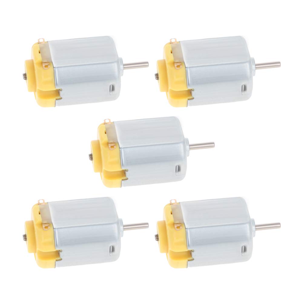 [Australia - AusPower] - Fielect 5Pcs DC 3V 21000RPM Mini Metal Gearwheel Micro Speed Reduction Motor Mini Gear Box Motor RC Car Robot Model DIY Engine Toy 5 