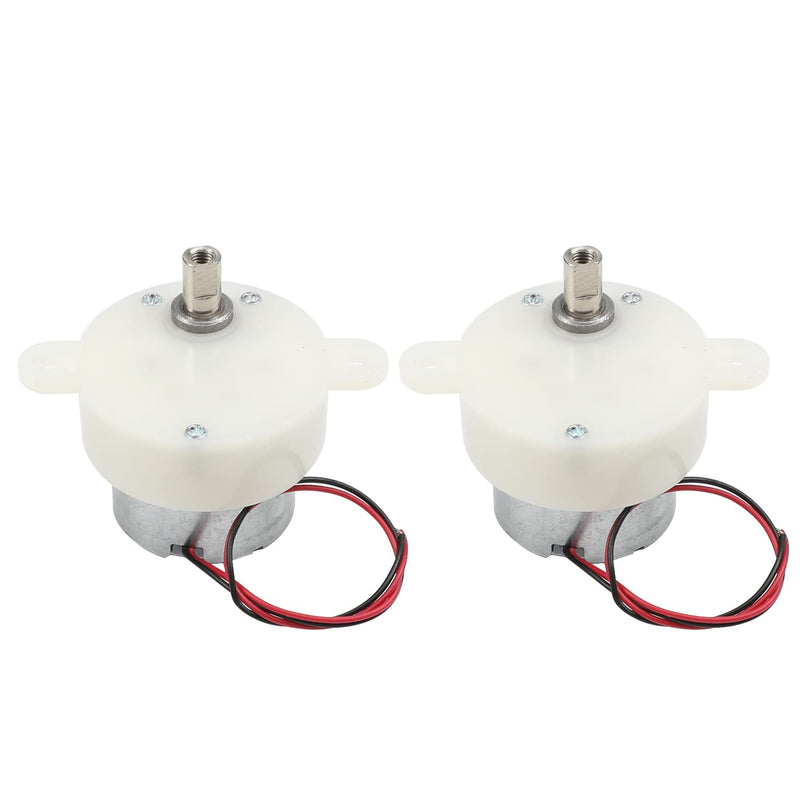 [Australia - AusPower] - Fielect 2Pcs DC 6V Electric Motor 100RMP Micro Gear Motor Mini Speed Reducer Gear Box for RC Car Robot Model DIY Toy DC 6V 100RPM 2 