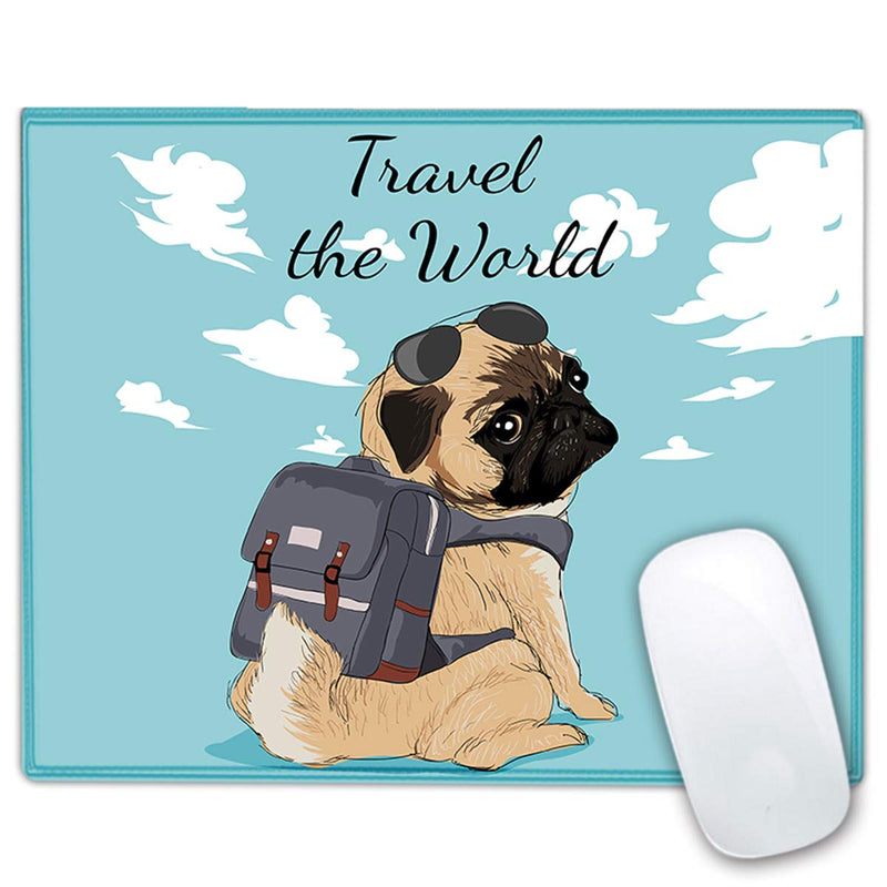 [Australia - AusPower] - Baocool Mouse Pad with Stitched Edges,Personalized Printed Mouse Mat, Non-Slip Rubber Base Mousepad Office Accessories Desk Decor Mouse Pads for Computers Laptop.10.23 x 8.26 inch (Cute Dog) Cute Dog 