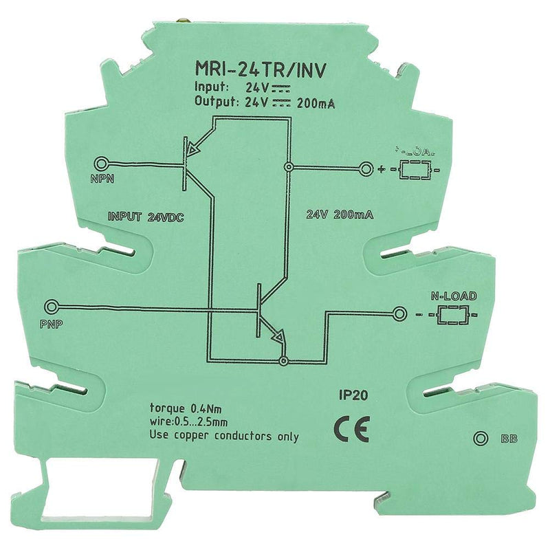 [Australia - AusPower] - NPN PNP Signal Converter, MRI-24TR/INV PLC Sensor Polar IO Level Conversion Module, PNP to NPN Signal Converter Relay 