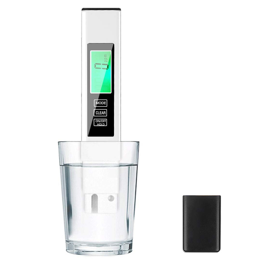 [Australia - AusPower] - TDS Meter,Accurate and Reliable,Water Testing Kits for Drinking Water,Professional Water Meter,TDS, EC & Temp Meter 3 in 1(White) White 