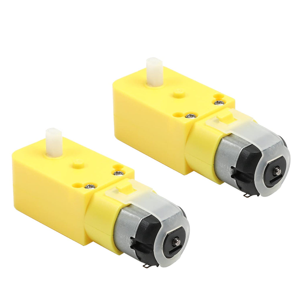 [Australia - AusPower] - Fielect 2Pcs DC Electric Motor 3-6V TT Motor 1:120 Gear Motor Dual Shaft for Arduino Smart Car Robot Toys Cars Chassis Models Vibration Products (I Shape) DC3-6V 1:120 RPM 2 