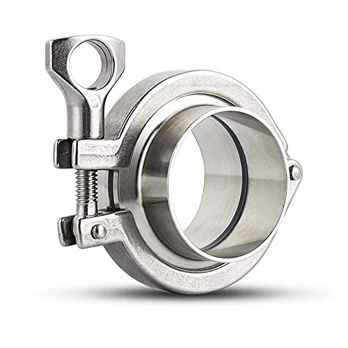 [Australia - AusPower] - Beduan 1.5" Tri Clamp to 1/2" Tube OD Weld Ferrule Stainless Steel Sanitary Pipe Fittings with Tri-clover Clamp and Silicone Gasket Tube OD: 1/2 Inch 