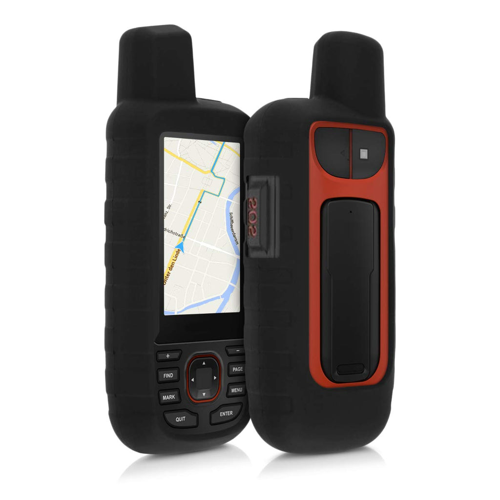 [Australia - AusPower] - kwmobile Case Compatible with Garmin GPSMAP 66i - GPS Handset Navigation System Soft Silicone Skin Protective Cover - Black 