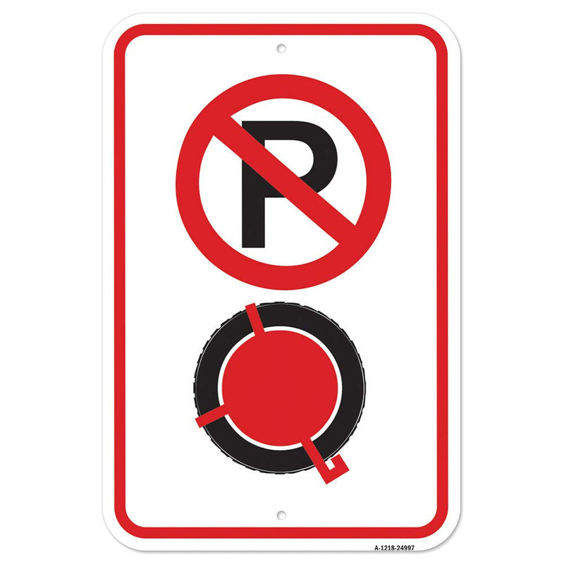 [Australia - AusPower] - No Parking with Boot Symbol | 12" X 18" Heavy-Gauge Aluminum Rust Proof Parking Sign | Protect Your Business & Municipality | Made in The USA 