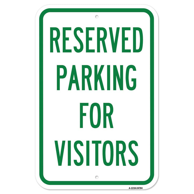 [Australia - AusPower] - Reserved Parking for Visitors | 12" X 18" Heavy-Gauge Aluminum Rust Proof Parking Sign | Protect Your Business & Municipality | Made in The USA 