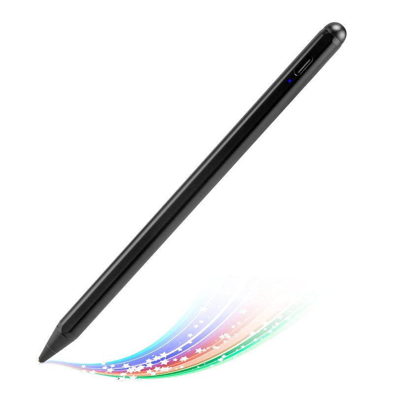 [Australia - AusPower] - Pixelbook Go i5 Chromebook Stylus Pen, Active Stylus Digital Pen for Google Pixelbook Go i5 Chromebook Styli, High Precision Fine Tip with Touch-Control and Type-C Rechargeable, Black Drawing Pen 