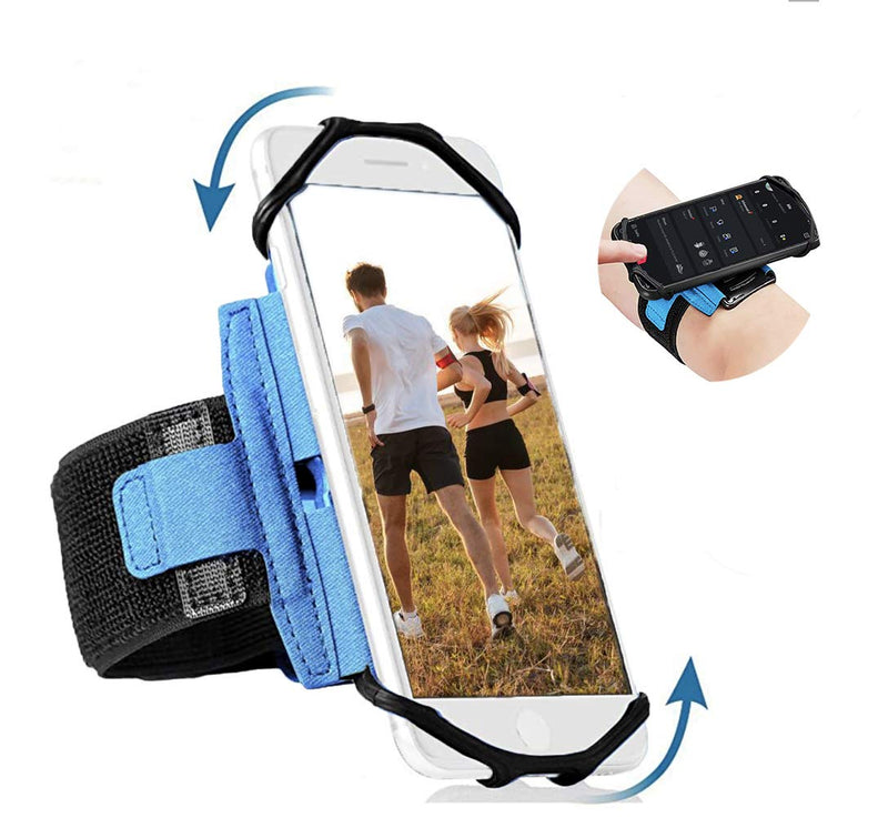 [Australia - AusPower] - LONAGE 360° Rotatable Workout Phone Armband Case for Men Women, Running Phone Holder for iPhone 11 Pro X/XR/XS/Max/8/7, Samsung Galaxy S10/S9/S8 with Adjustable Band for Gym Sports Exercise Hiking 