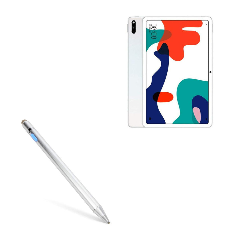 [Australia - AusPower] - BoxWave Stylus Pen for Huawei MatePad (10.4 in) (Stylus Pen by BoxWave) - AccuPoint Active Stylus, Electronic Stylus with Ultra Fine Tip for Huawei MatePad (10.4 in) - Metallic Silver 