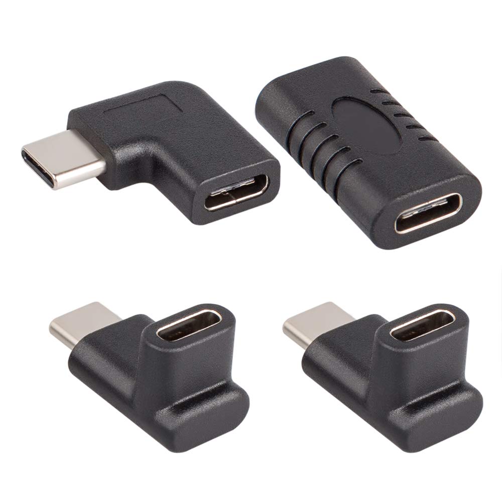 [Australia - AusPower] - 4 Pcs USB C Adapter,DanziX Type-C Male to Female Female to Female Right&Left Angled 90 Degree Extension Adapter for Tablet and Laptop 