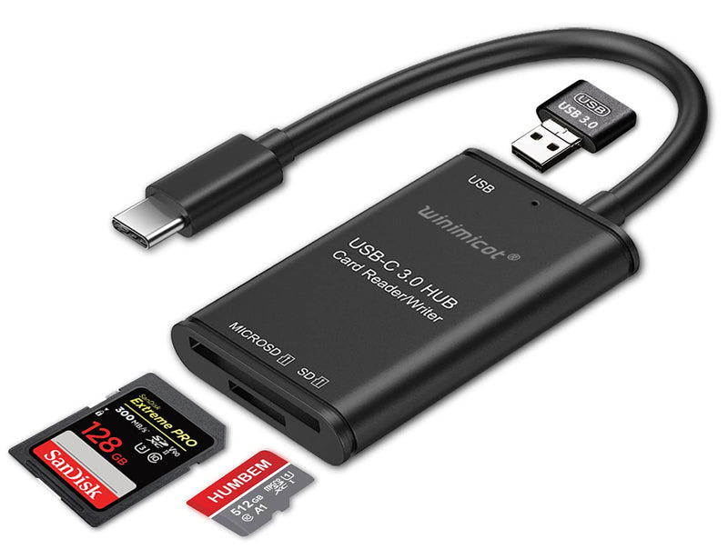 [Australia - AusPower] - USB C to SD Card Reader/Writer/OTG Adapter,Micro SD Memory Card Reader,Type C to SD Card Reader USB 3.0 Adapter,Capacity for MacBook Camera Android Windows Linux Vista and Other Type C Device 