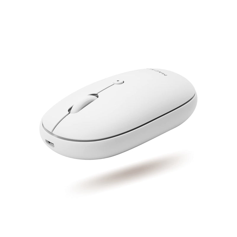 [Australia - AusPower] - Macally Wireless Bluetooth Mouse for Laptop and Desktop PC - Simple Rechargeable Wireless Bluetooth Mouse for MacBook Pro Air, Mac iPad, Android - Compatible Apple Mouse Wireless Silent Quiet 
