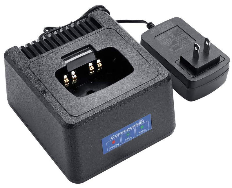 [Australia - AusPower] - Single Unit Charger for Motorola Radios BPR40 BPR20, Compatible with Batteries PMNN4071 PMNN4075, Replace Charger PMPN4171 PMLN5048, Tri-Chemistry Rapid Charger with Temperature Management 