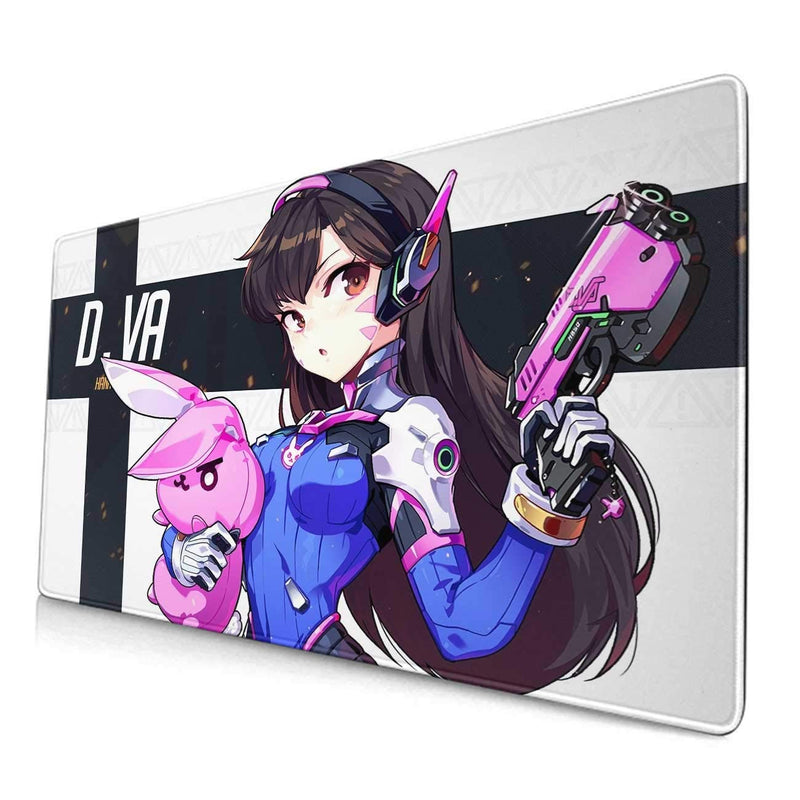 [Australia - AusPower] - Gaming Mouse Pad DVa Non-Slip Rubber Base,Stitched Anti-Fray Edges,Waterproof,3mm Thick Computer Keyboard and Mice Combo Pad Mousepad Mouse Mat Desk Pad 11.8x23.6 inch 