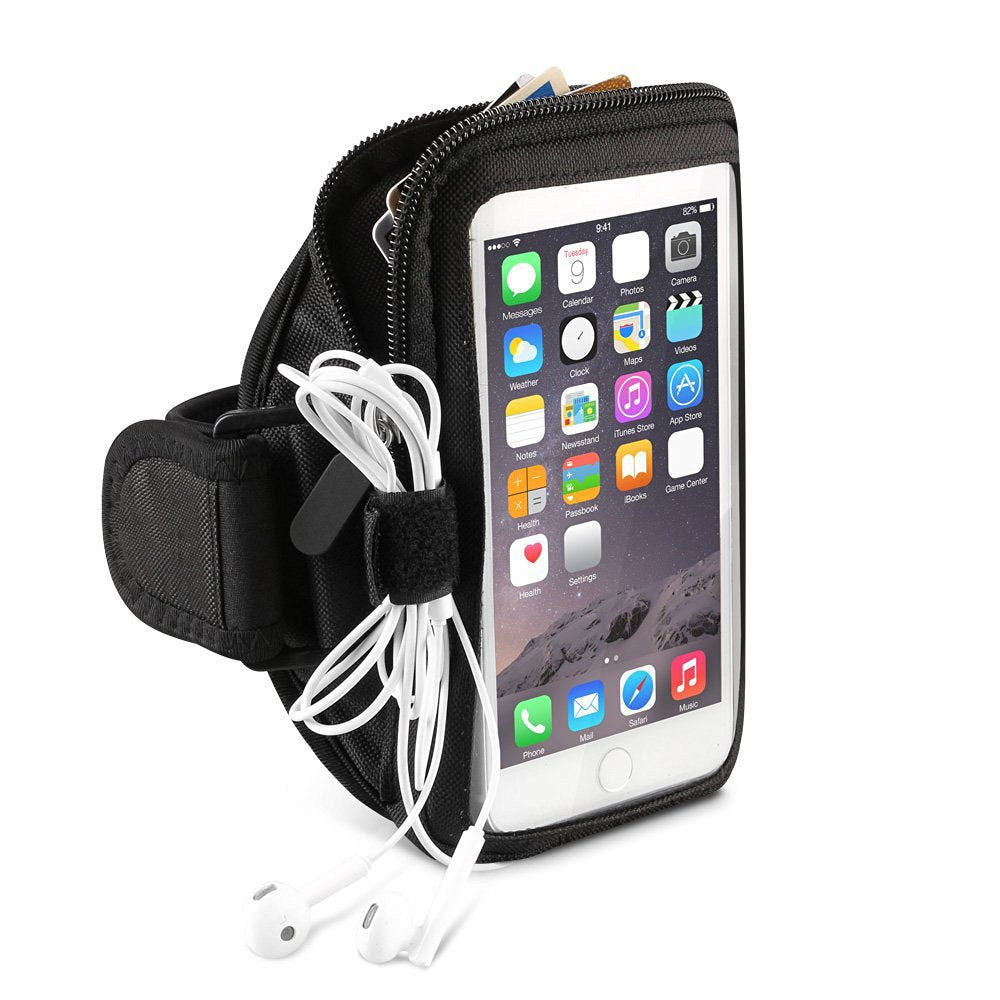 [Australia - AusPower] - Clear Window Zippered Pocket Running Sports Gym Armband for Samsung Galaxy S20 / A30S / A51 / A10S / A31 / A41 / Google Pixel 4 / Xiaomi Redmi Note 8 / 9 / 10 / iPhone SE 2020 / Moto G8 Play / G Power 