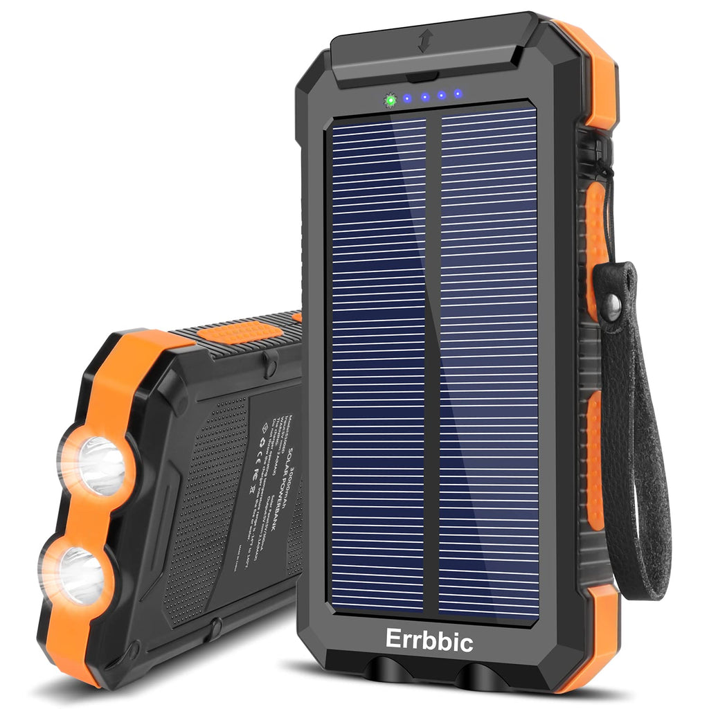 [Australia - AusPower] - Solar Charger 30000mAh Portable Solar Power Bank for External Backup Battery Power Pack Charger Built-in Type C Input Port and Dual USB/Flashlight for All Cell Phones, Tablets and Electronic Devices 