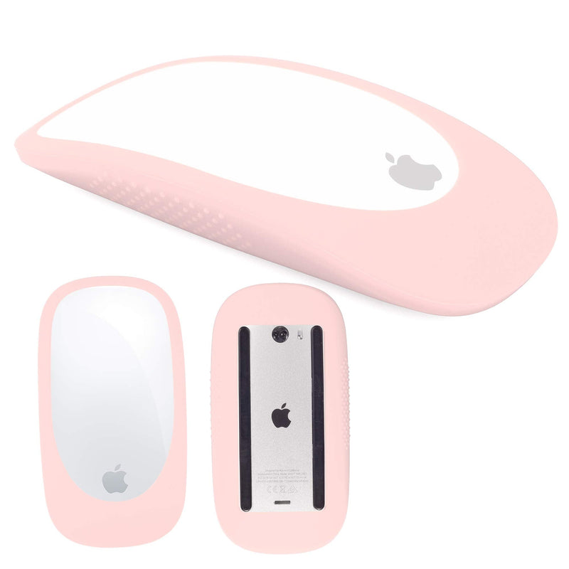 [Australia - AusPower] - Silicone Case Cover Protective Skin for Magic Mouse 1/2 Silicone Case for Apple Magic iPad Mouse (Pink) Pink 