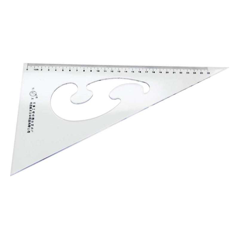 [Australia - AusPower] - Utoolmart Triangle Ruler Set, 30cm / 11.8-inch Plexiglass Right Angle Ruler,Aluminum alloy Triangular Ratio Scale Ruler, Measuring Tool for Drafting Drawing Learning Math Geometry Ruler 1 Pcs 