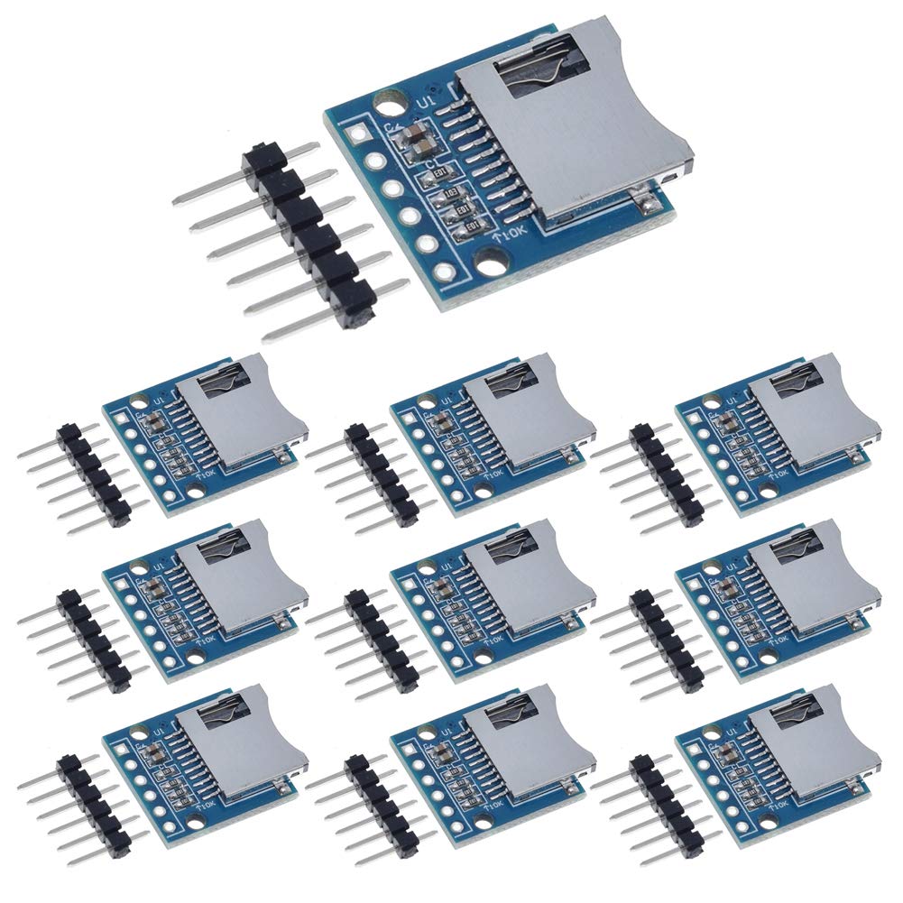 [Australia - AusPower] - ANMBEST 10PCS Micro SD SDHC TF Card Adapter Reader Module with SPI Interface Level Conversion Chip for Arduino 