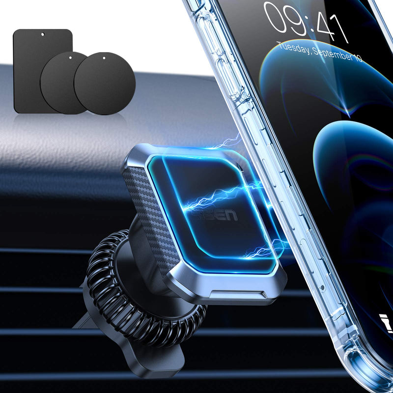 [Australia - AusPower] - LISEN Magnetic Car Mount,[2021 Upgraded Clip] [Eagle Beak Design]Magnetic Phone Holder for Car 360°Rotate Vent Phone Holder for Car Fit with 4-7in iPhone 13/pro/pro max, All Phones&Mini Tablets 