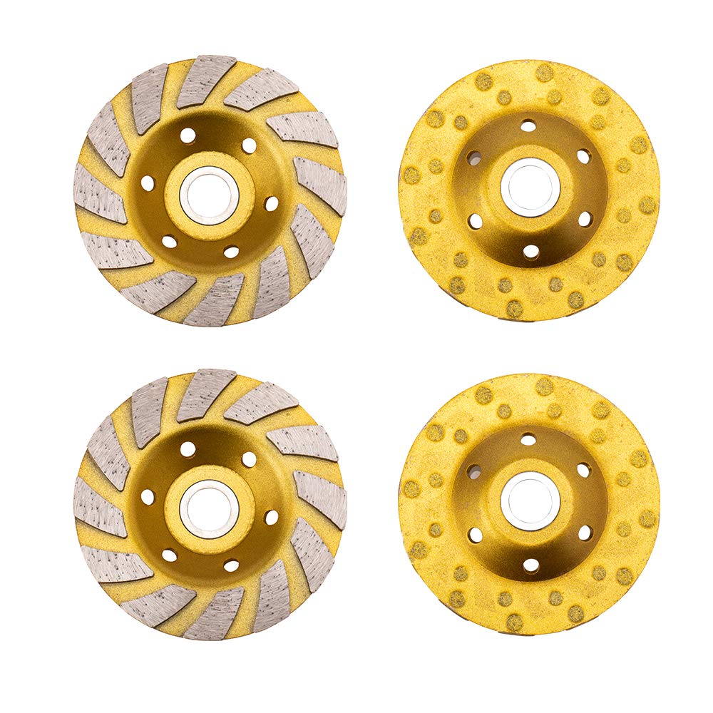 [Australia - AusPower] - Erduoduo 2Pack 4 Inch Diamond Cup Grinding Wheel 12 Segs Heavy Duty Angle Grinder Wheels for Angle Grinder 