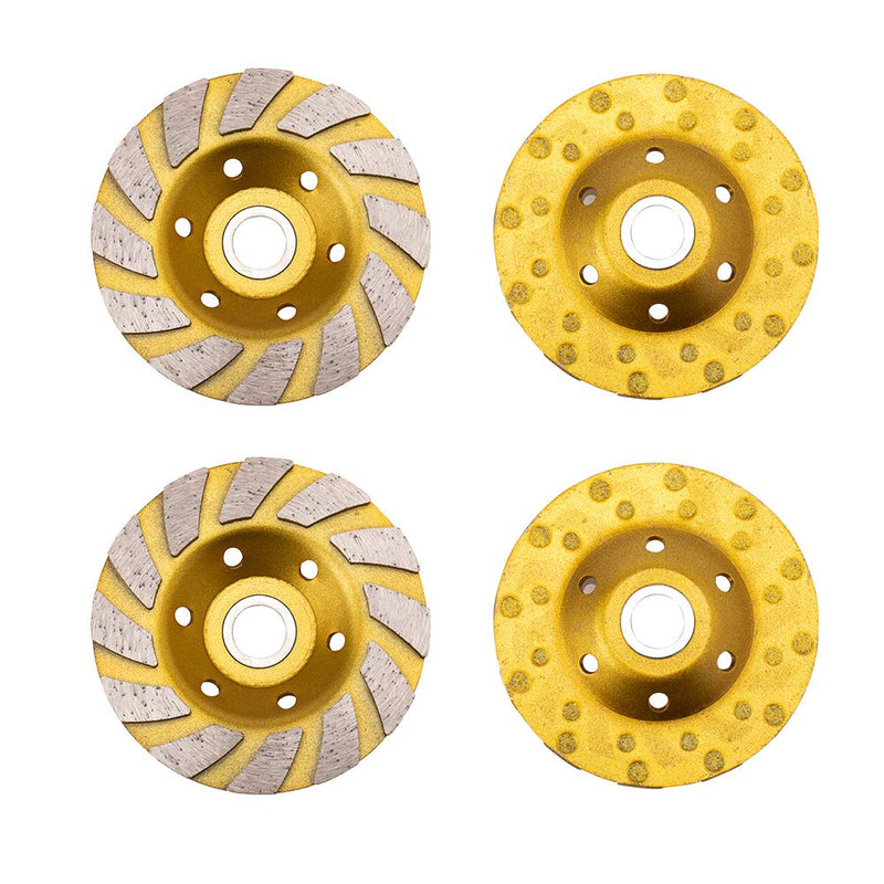 [Australia - AusPower] - Erduoduo 2Pack 4 Inch Diamond Cup Grinding Wheel 12 Segs Heavy Duty Angle Grinder Wheels for Angle Grinder 