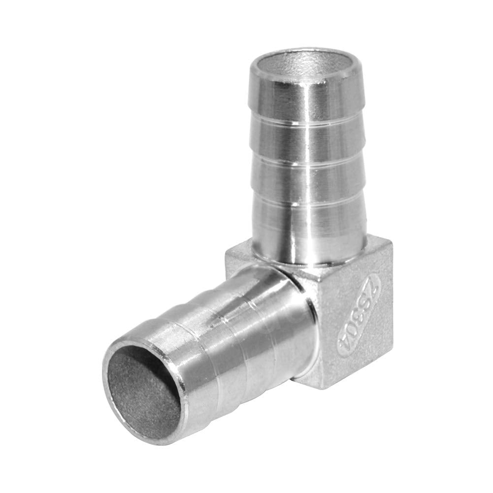 [Australia - AusPower] - Beduan 3/4" Hose Barb Elbow Stainless Steel 90 Degree L Right Angle Barbed Fitting 