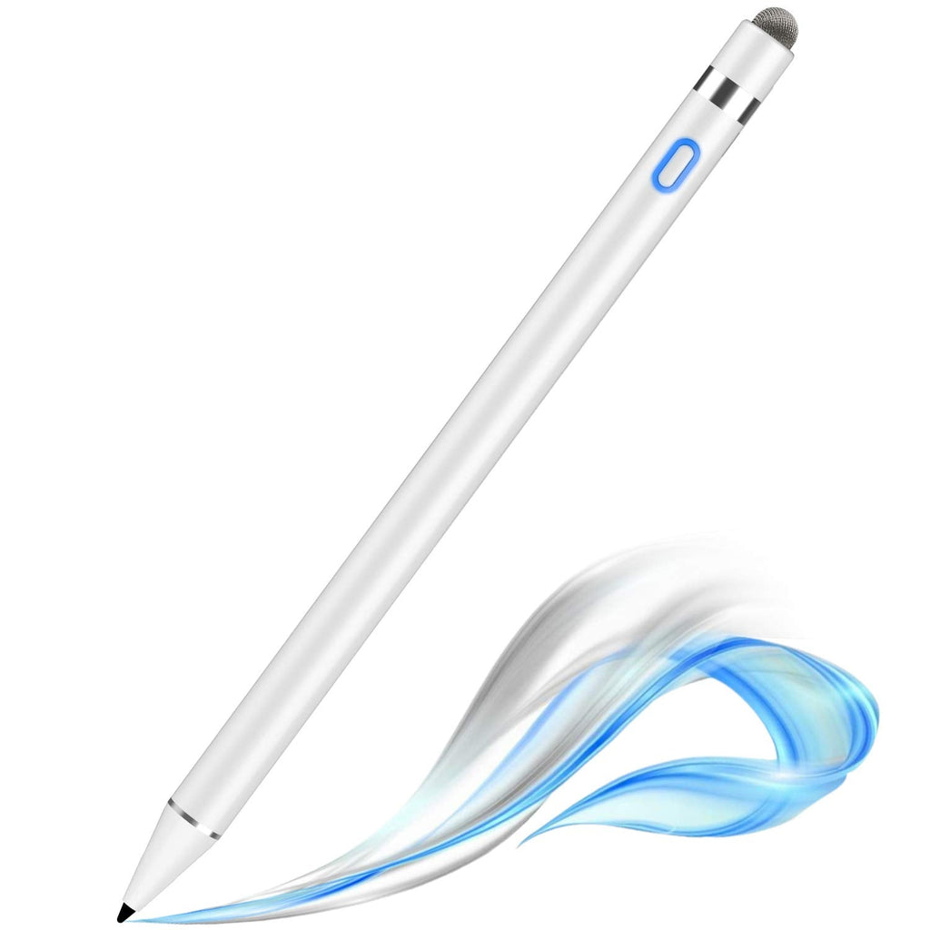 [Australia - AusPower] - RICQD Stylus Pencil Compatible Apple iPad(2018-2021) with Palm Rejection iPad 9/8/7/6th, Pro 12.9 5/4th/3rd Gen, Air 4th/3rd, Mini 6/5th, Pro 11 High Precision Drawing Pen White 