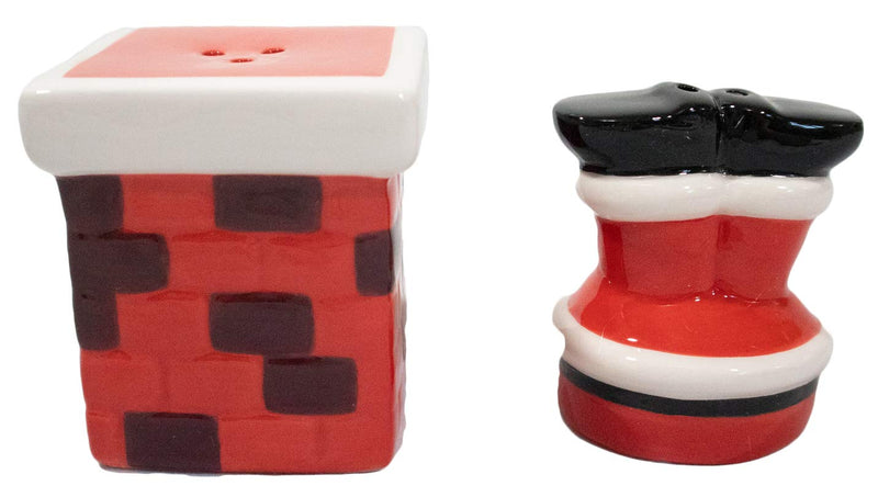 [Australia - AusPower] - Christmas Special Edition! Ceramic Salt & Pepper Shaker Set (Chimney & Santa Legs) Chimney & Santa 