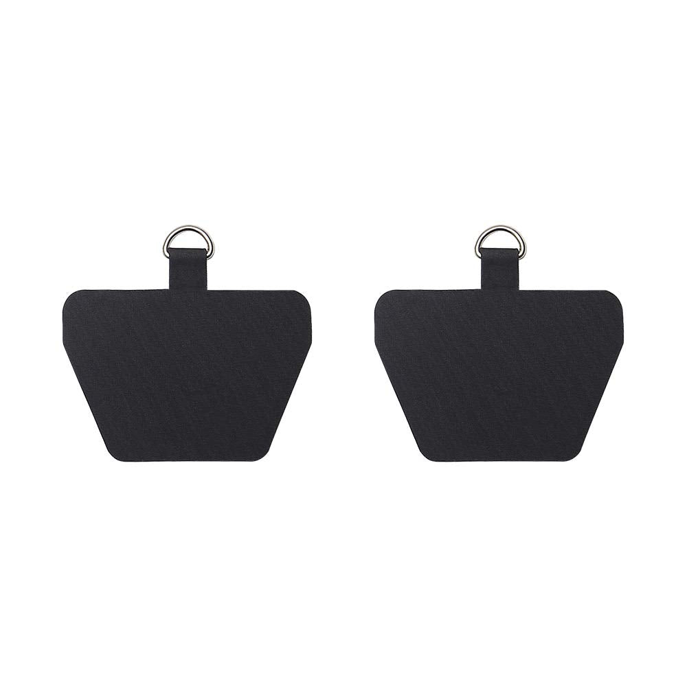 [Australia - AusPower] - SS Phone Lanyard Patch Tab 2 Pack Universal Tether Tab Replacement Part for Smartphone Safety Tether System (Black) Black, 2 Pack 