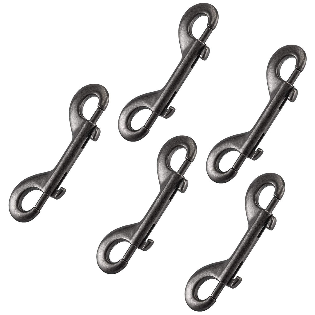 [Australia - AusPower] - 5 PCS Bolt Snaps, RUIYIQI Double Ended Hook Trigger Chain Metal Clips with 3.94inch / 100mm Trigger Snaps Key Holder for Diving, Dog Leash, Horse Tack 