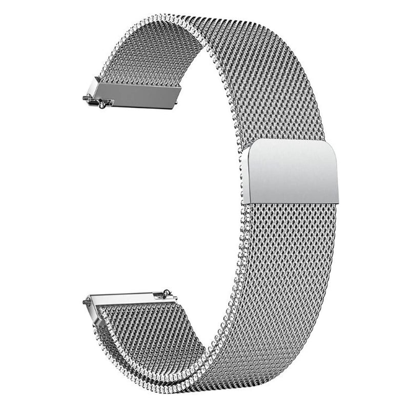 [Australia - AusPower] - Compatible with Galaxy Watch 3 45mm/Samsung Galaxy Watch 46mm/Gear S3 Frontier/Classic Band, 22mm Stainless Steel Strap Replacement for Ticwatch Pro/Samsung Galaxy Watch 46mm Smartwatch Silver 