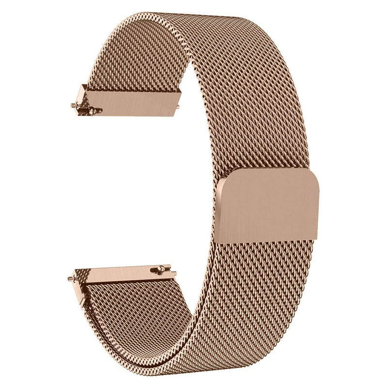 [Australia - AusPower] - Compatible with Galaxy Watch 3 45mm/Samsung Galaxy Watch 46mm/Gear S3 Frontier/Classic Band, 22mm Stainless Steel Strap Replacement for Ticwatch Pro/Samsung Galaxy Watch 46mm Smartwatch Rose gold 