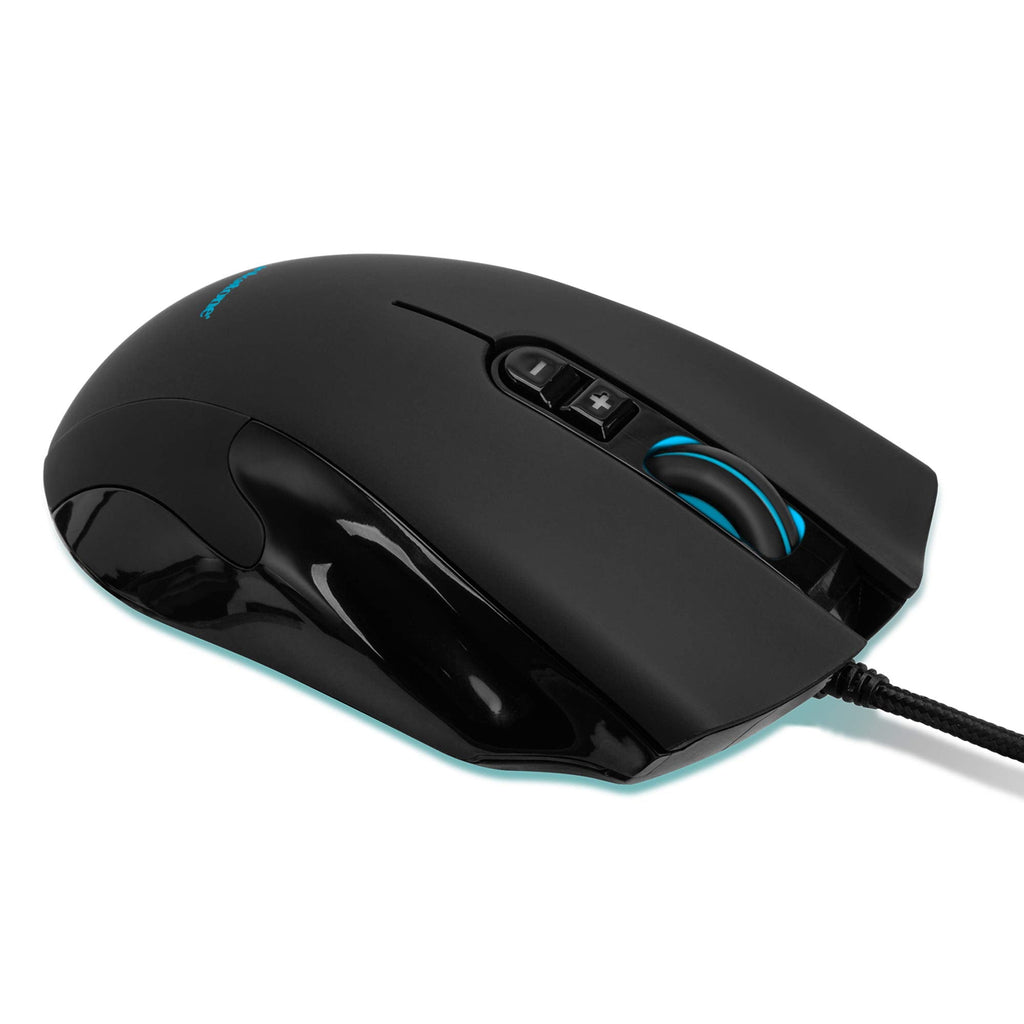 [Australia - AusPower] - Brookstone USB Wired Gaming Mouse with Scroll Wheel, 4/5 Selectable DPI Settings, and Lighting Effects, Mac and PC Compatible (V1 (5 DPI)) V1 (5 DPI) 