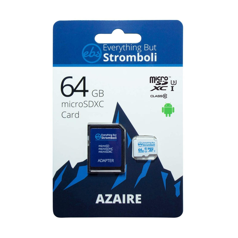 [Australia - AusPower] - Everything But Stromboli Azaire 64GB MicroSD Card for Motorola Phones Works with Moto E (2020), Moto E7, Moto G Power, Edge+ Cell Phone Speed Class 10 U3 UHS-1 Micro SDXC Card 64GB Azaire 