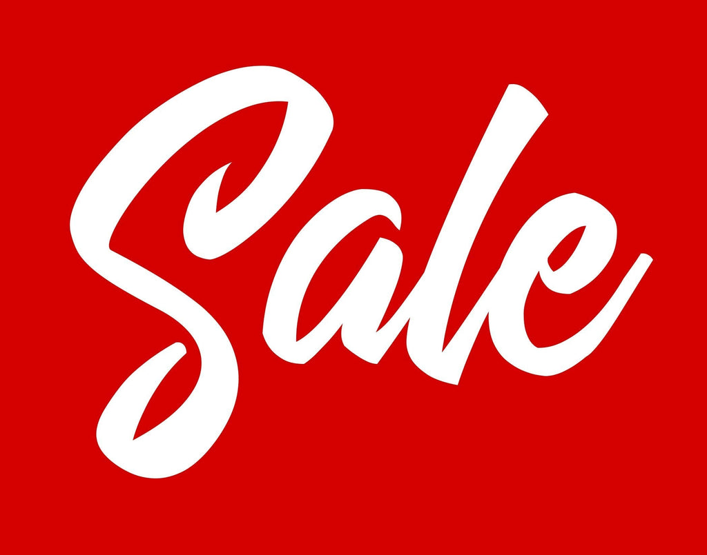 [Australia - AusPower] - NAHANCO CD57S1-5 Retail Sign Card for Displays, “Sale”, 5 ½”H x 7”W, Red with White Print, Script Style on Card Stock – 5/CTN. 