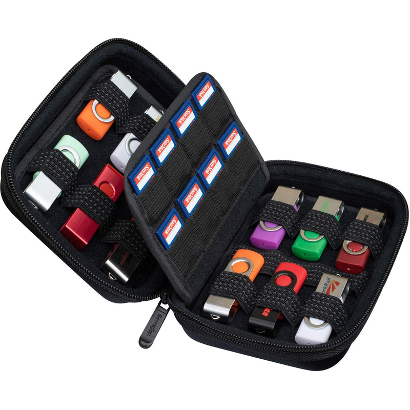 [Australia - AusPower] - ButterFox USB Thumb Flash Pen Drive Storage Holder/Memory Card SD SDXC SDHC Card Holder Case/External Hard Drive Case/Universal Electronic Accessories Organizer (12USB+16SD) 