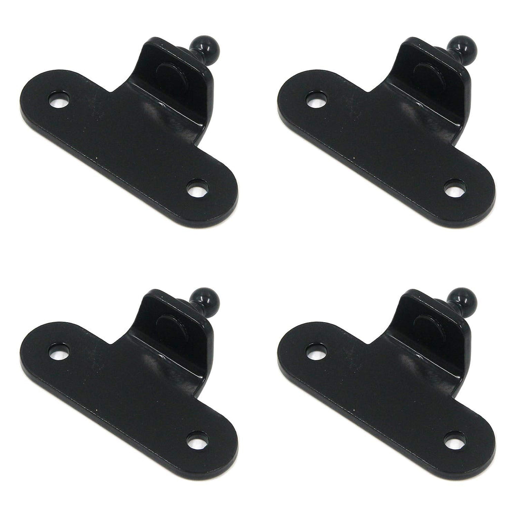 [Australia - AusPower] - MY MIRONEY Angled Lift Support Bracket 0.39" Ball Stud Gas Spring Mounting Brackets Black Lid Strut Prop Spring Mount Pack of 4 