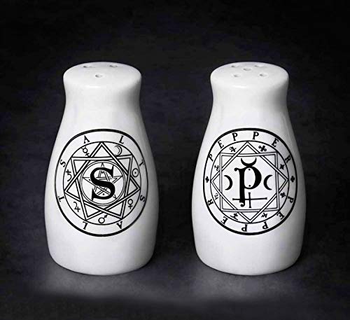 [Australia - AusPower] - Pacific Giftware Sacred Geometry Salt and Pepper Shakers Set by Alchemy England 