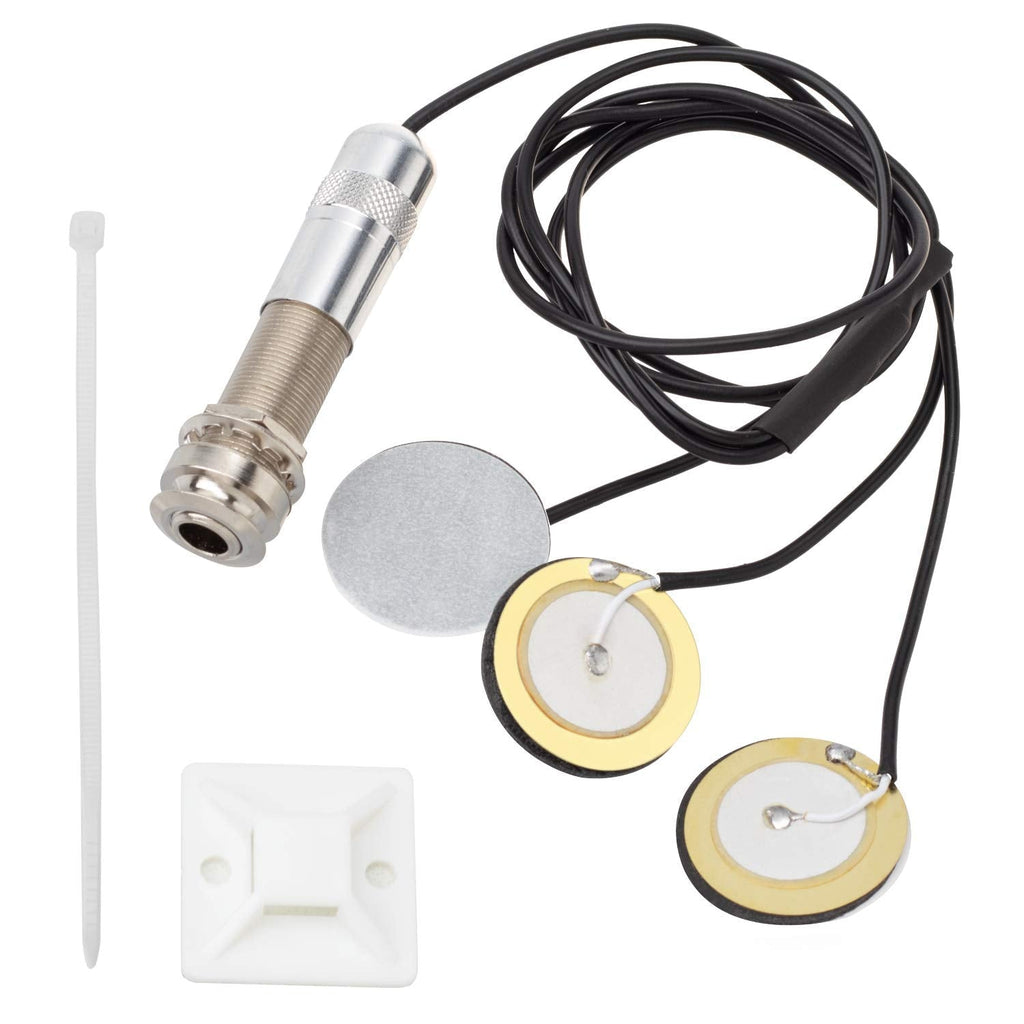 [Australia - AusPower] - PAGOW Pickups Piezo Transducer, 3 in 1 Microphone Contact Self-adhesive Mono Piezo Pickup with Buzzer for Electronic Acoustic Guitar Violin Ukulele 1set 