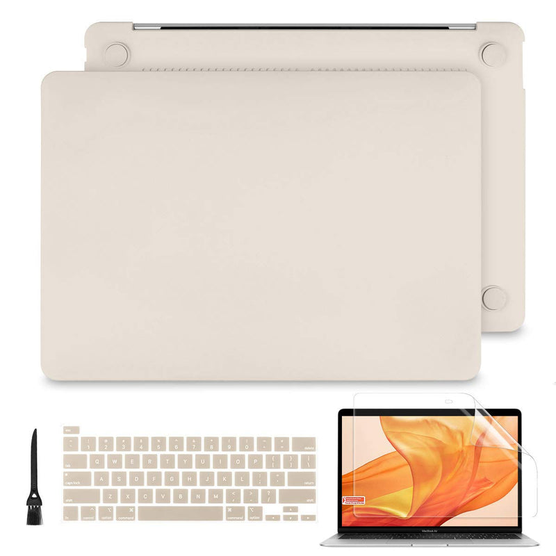 [Australia - AusPower] - Batianda for MacBook Pro 13 inch Case 2020 Release A2338 A2289 A2251, Plastic Rubberized Matte Hard Shell Case Cover with Keyboard Cover for Newest MacBook Pro 13'' Touch Bar Fits Touch ID, Rock ash 