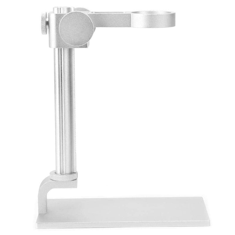 [Australia - AusPower] - Microscope Stand, Aluminum Alloy Universal Adjustable Base Stand Holder Desktop Support Bracket, for 32-34mm in Diameter USB Digital Endoscope Microscope, Microscope Holder Accessory(White) 