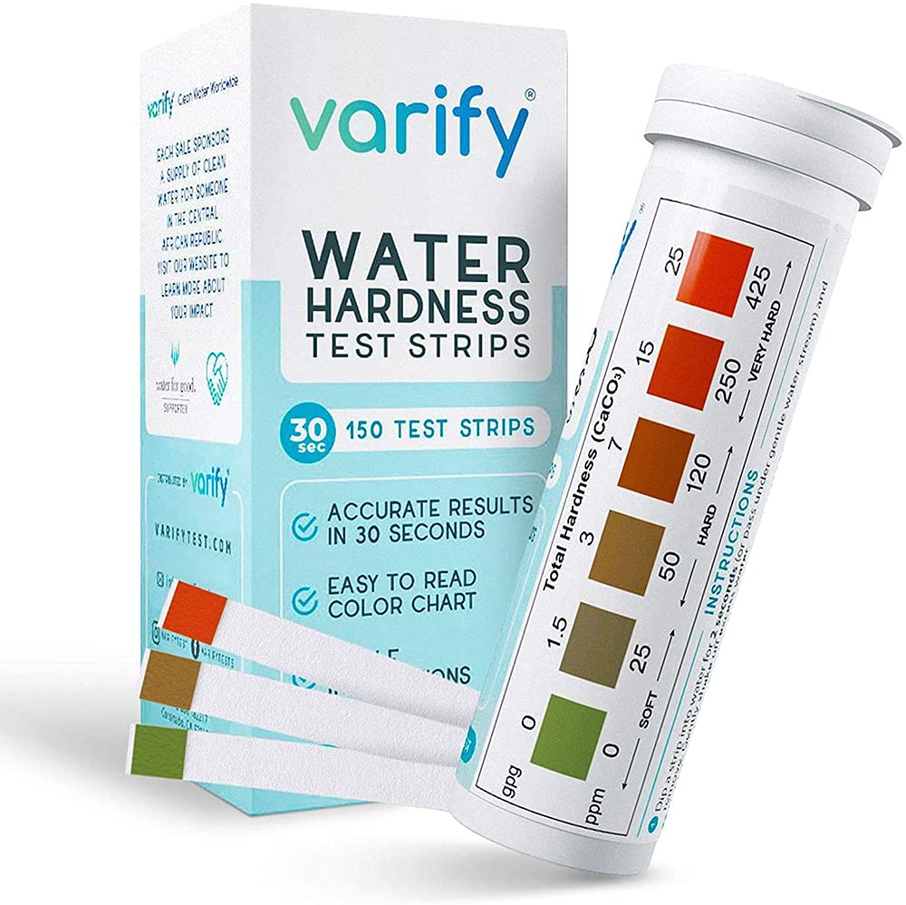 [Australia - AusPower] - Premium Water Hardness Test Kit | Fast and Accurate Hard Water Quality Testing Strips for Water Softener Dishwasher Well Spa Pool, etc. | 0-425 ppm | Calcium and Magnesium Total Hardness (150 Strips) 150 Strips 